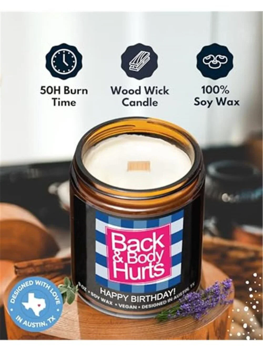 Funny Happy Birthday Candle, Unique Happy Birthday Gifts for Women and Men, Fun